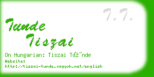 tunde tiszai business card
